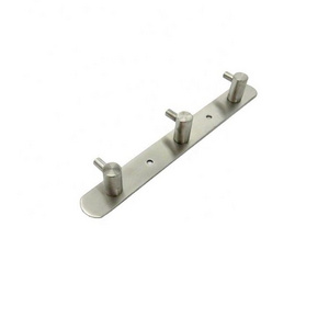 Long Rail Stainless Steel Cloth Hook Coat Hanger Wall Mounted Screw Type Hanging Accessories