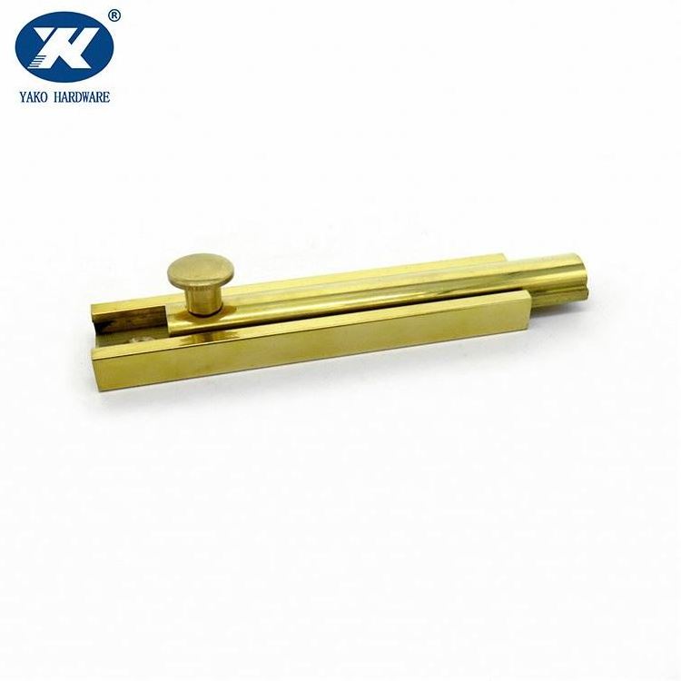 Solid Brass Door Latch With Screws Sliding flush barrel tower door bolt