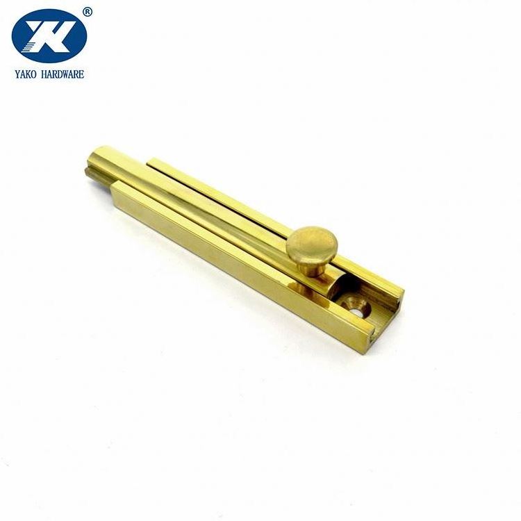 Solid Brass Door Latch With Screws Sliding flush barrel tower door bolt