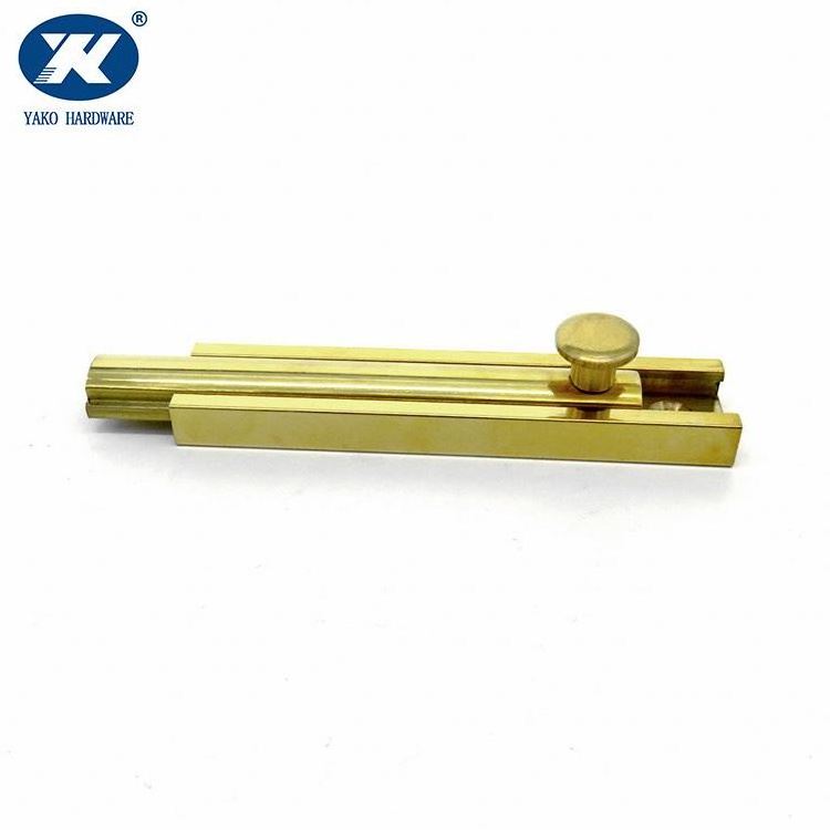 Solid Brass Door Latch With Screws Sliding flush barrel tower door bolt