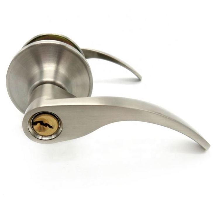 Entry Lever for Garage or Office Door Handle Security with a Traditional Design Entrance Lock