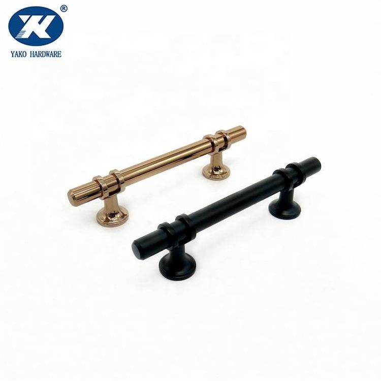 America Popular Gold Cabinet Pulls Drawer Pulls Knobs Cuff T Bar Square Brushed Brass Kitchen Cupboard Pull