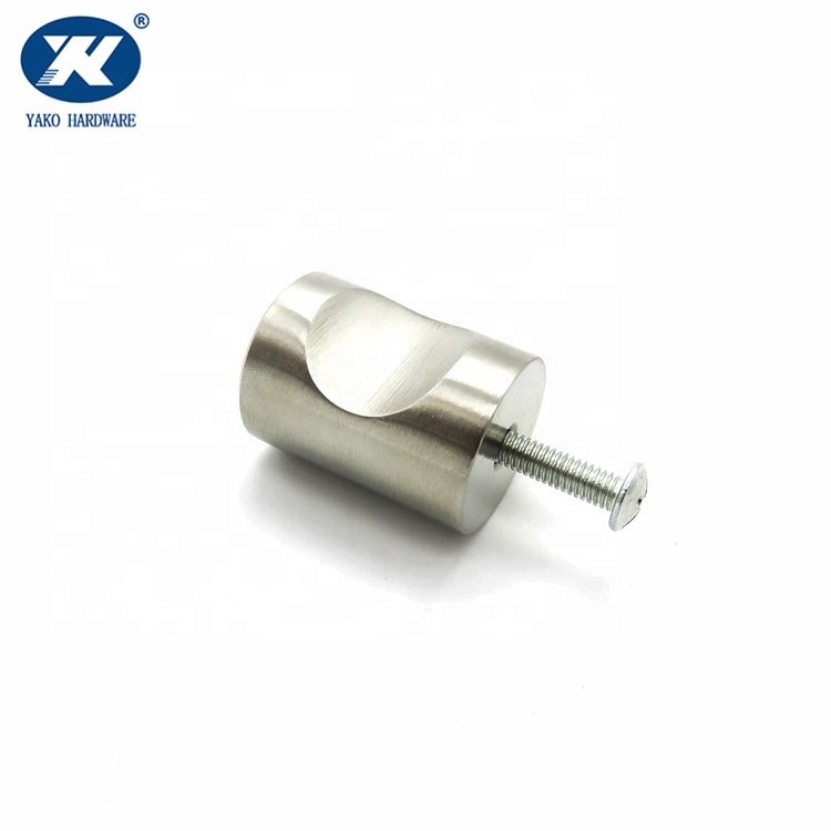 Flat Cylinder Stainless Steel Cabinet Drawer Finger Knob Pull