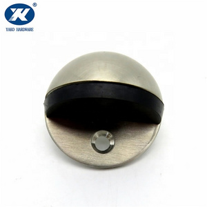 Stainless Steel Bumper Wall Protector Half Moon Rubber Door Stopper