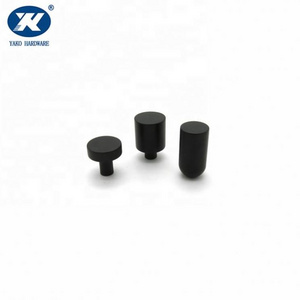 Cabinet Knobs Modern Solid Stainless Steel Aluminum OEM ODM Black Furniture Knob