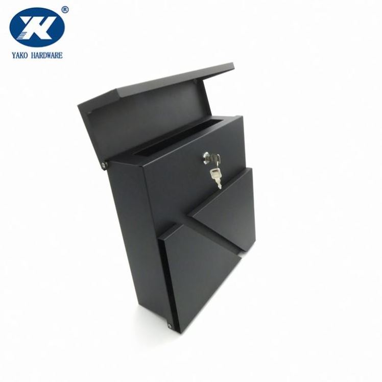 New design black color mailbox  Anti-Theft Outdoor Waterproof Wall Mounted Letter Box