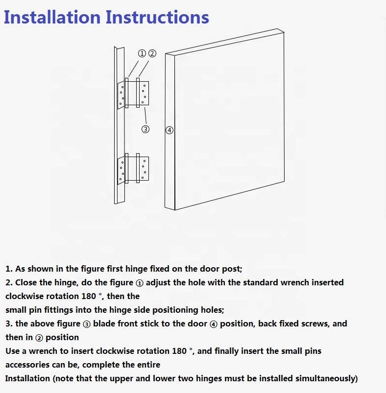 Double Action Spring Hinge Self Closing Gate Hinge Stainless Steel 4 Inch Heavy Duty Auto Close Main Door Hinge