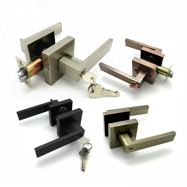 Hotel toilet cylindrical latch push master door knob locks security wooden round cylinder door lock