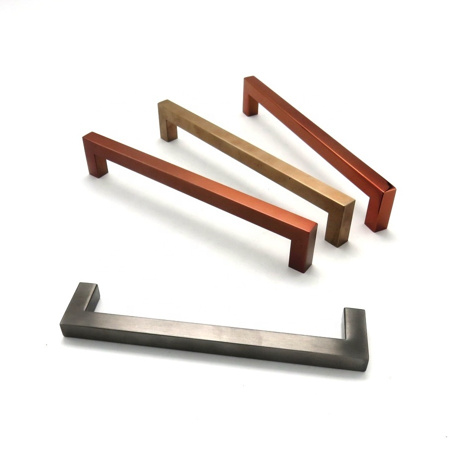 Stainless Steel Square Corner Kitchen Cabinet Door Handles and Knobs  Drawer Furniture handle Pulls