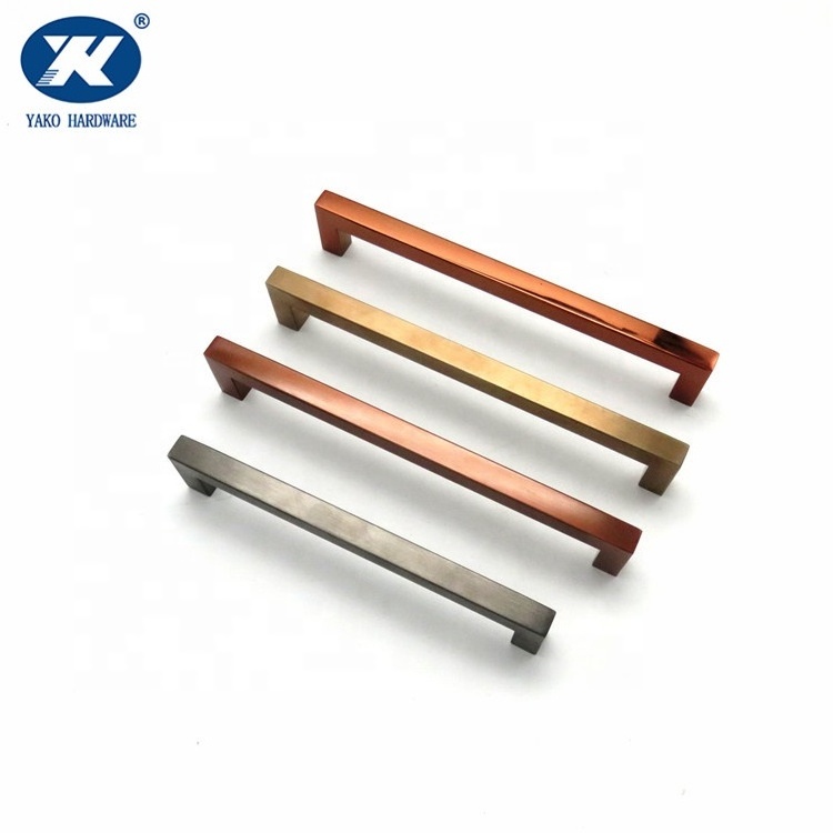 Stainless Steel Square Corner Kitchen Cabinet Door Handles and Knobs  Drawer Furniture handle Pulls