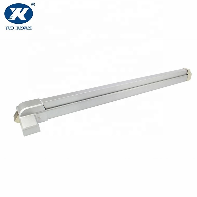 Door Full Push Bar Panic Exit Device with Exterior Lever Handle Lock Stainless Steel Commercial Emergency Exit Door Push Bar