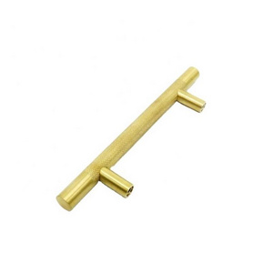 Knurled Cabinet Handle Brass Customized T Bar Handle Furniture Wardrobe Cupboard Fitting Hardware Anti-rust Drawer Dresser Pull