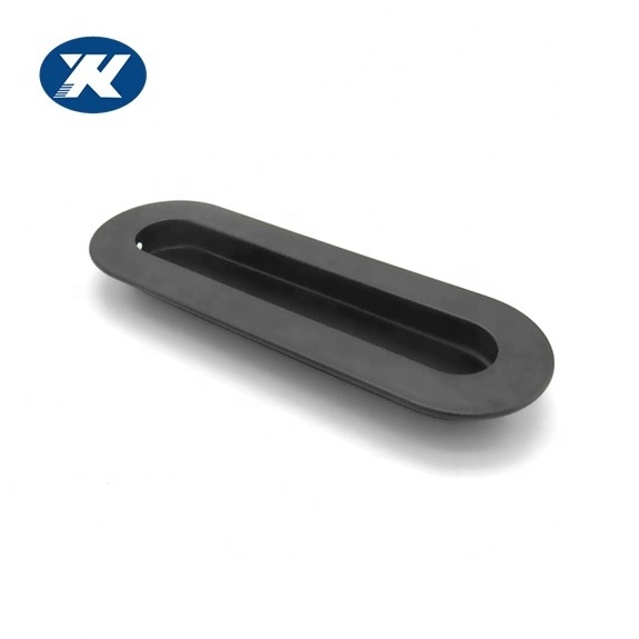 Matt Black Color Drawer Pulls Stainless Steel Oval Flush Pull Handle