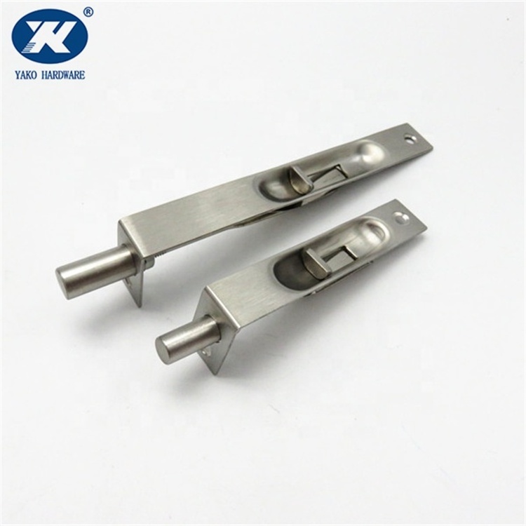 Stainless Steel Door Flush Bolt Latch L Type Lever Action Flush Slide Lock Bolt