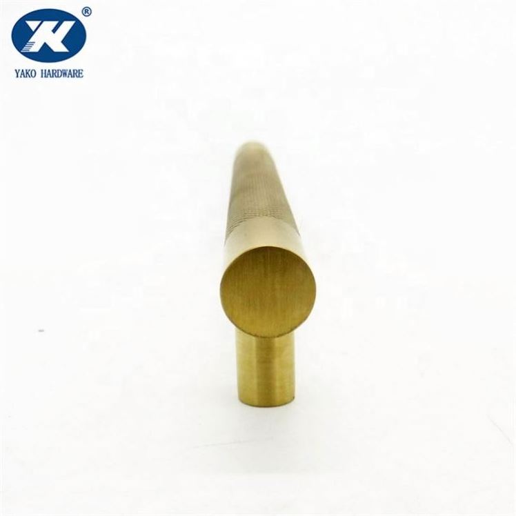 Knurled Cabinet Handle Brass Customized T Bar Handle Furniture Wardrobe Cupboard Fitting Hardware Anti-rust Drawer Dresser Pull