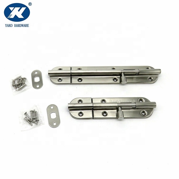 Stainless Steel Door Bolts Security Door Guard Flush Latch Slide Bolt Lock Hardware