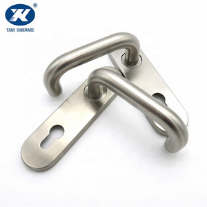 Return to Main Front Door Lever Handles on Bathroom SUS304 Long Plate Door Lever Handle on Long Plate