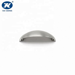 Zinc Alloy Half Round Cup Shape Cabinet Drawer Flush Handle Pull