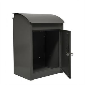 black outdoor  smart parcel delivery box Outdoor parcel mail box parcel drop box