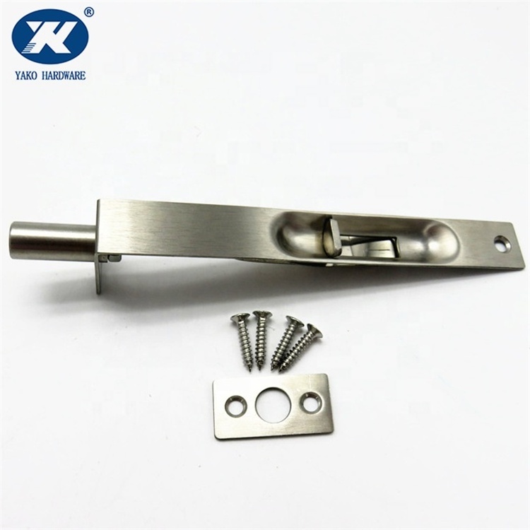 Stainless Steel Door Flush Bolt Latch L Type Lever Action Flush Slide Lock Bolt