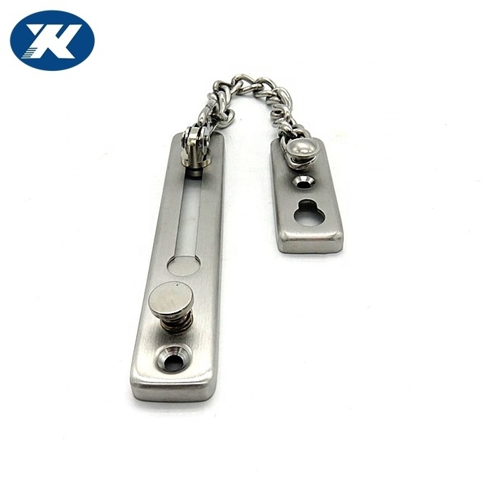 Wooden Door Security Chain Anti-Theft Stainless Steel Gold Color Door Guard Chains with Leather Cover