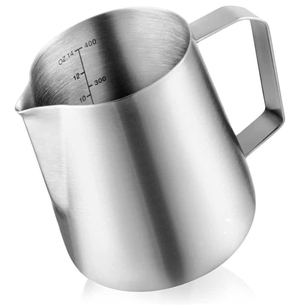 YY factory italy home steaming milk jug food grade stainless  steel 600ml cookies milk pitcher