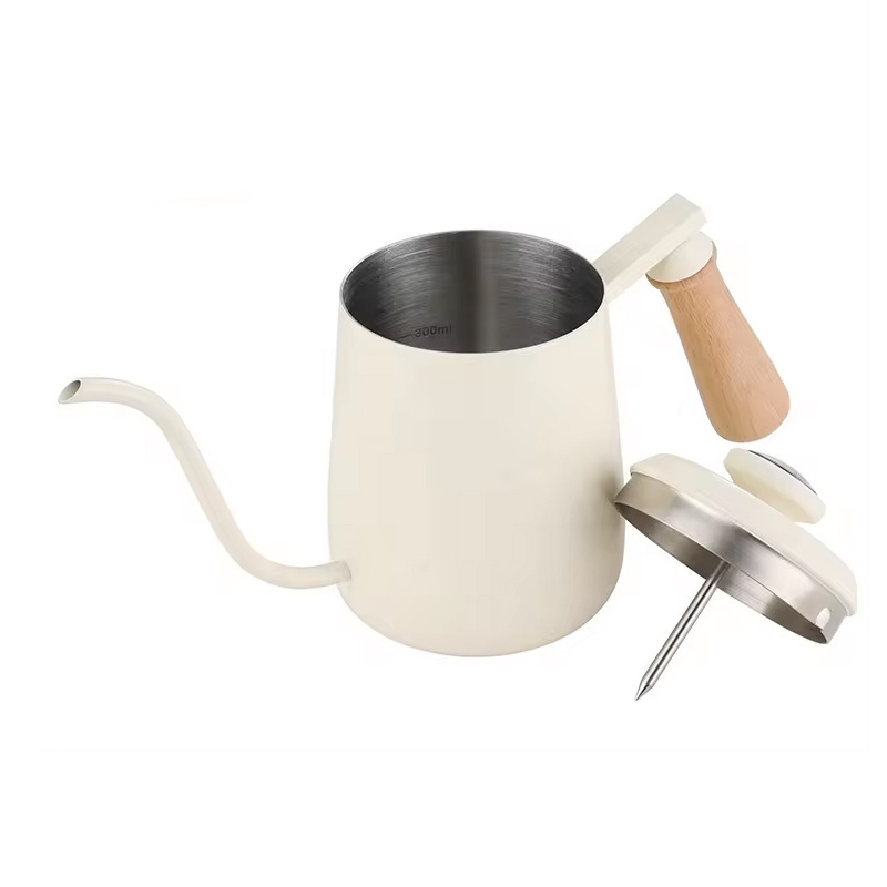 350ML Hand Drip Coffee Pouring Kettle Fine Stainless Pour Over Gooseneck Tea Pot For Kitchen