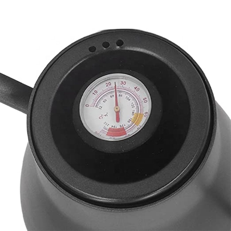 Slender Gooseneck Spout Safe Pouring Coffee Kettle Integrated Temperature Gauge Hanging Ear Coffee Kettle