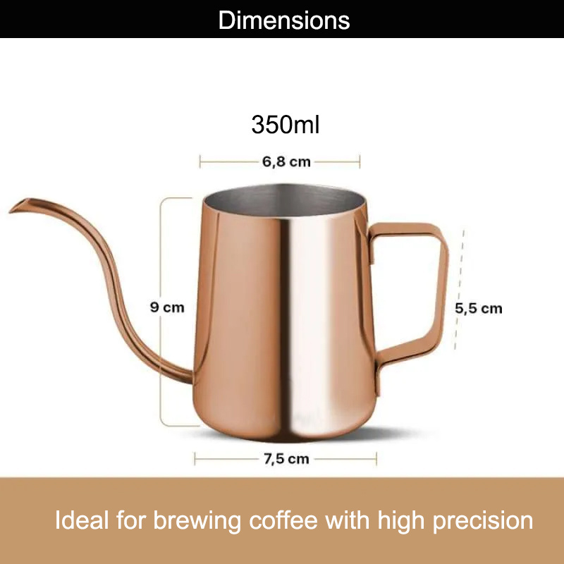 Christmas Gifts 2023 Non Electric 350ml Stainless Steel Gooseneck Drip Pour Over Coffee Kettle Coffee Maker