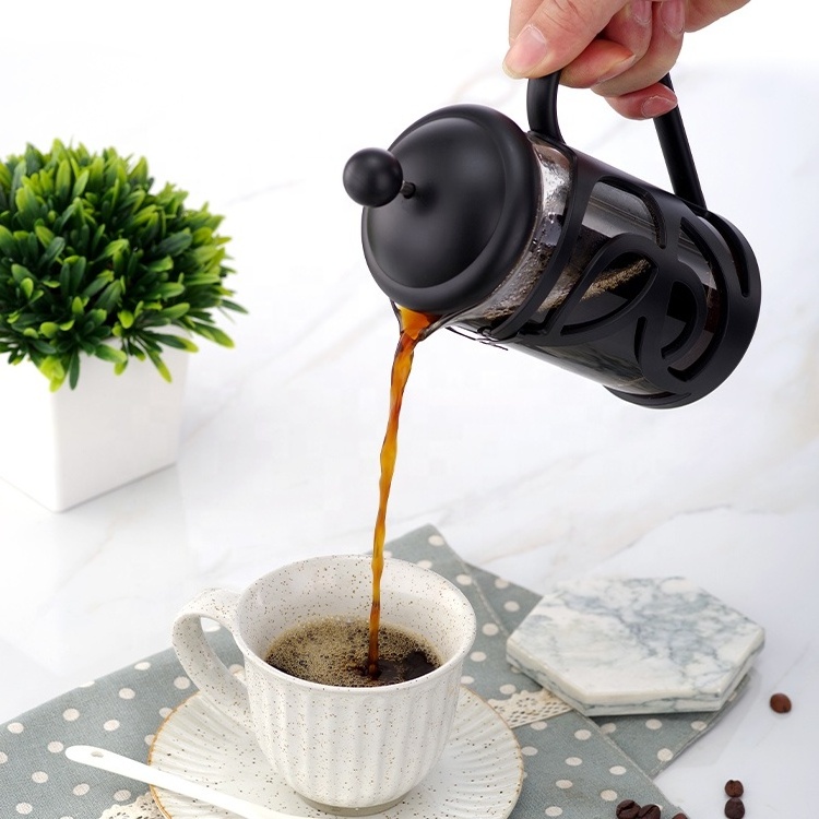 YY Hot Sale portable high borosilicate glass coffee maker french press coffee and tea maker