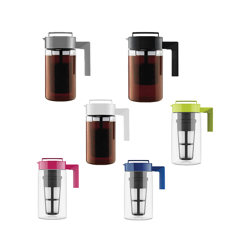 Unique Design Iced Tea Cold Brew Coffee Maker Airtight Reusable Filter Strainer Cold Brew Coffee Maker