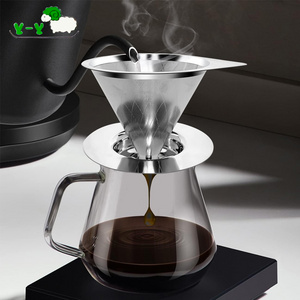 Paperless Coffee Maker Stainless Steel  Funnel Filter Drip Coffee Filter Reusable Coffee Filter