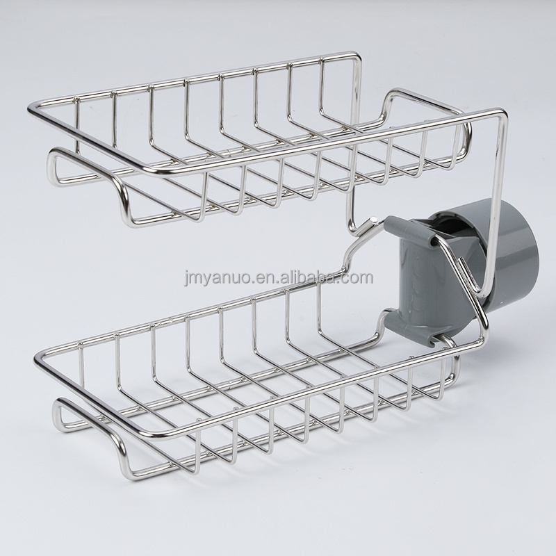 2 Layers Multipurpose Kitchen Faucet Drain Rack Bathroom Soap Sponge Holder