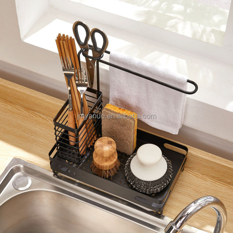 Faucet Rack Kitchen Storage Shelf Sponge Dish Cloth  Drain Rack Pool Rag Drain Dry Rack