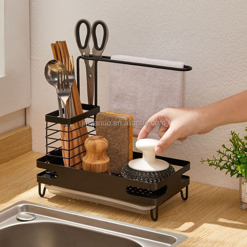 Faucet Rack Kitchen Storage Shelf Sponge Dish Cloth  Drain Rack Pool Rag Drain Dry Rack