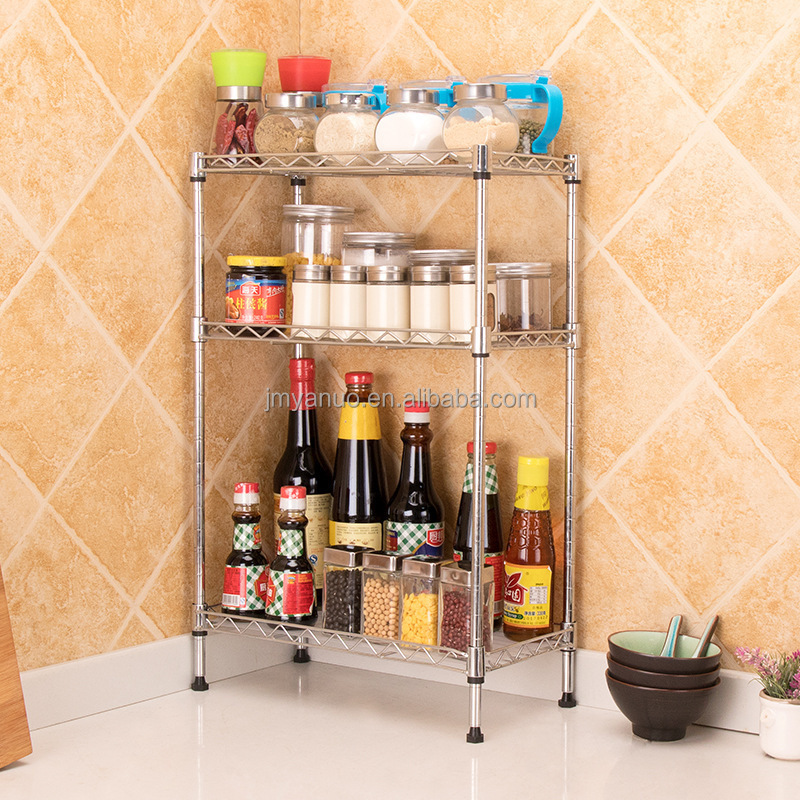 3-Tier Adjustable Spice Rack Seasoning Bottle Organizer for Cabinet