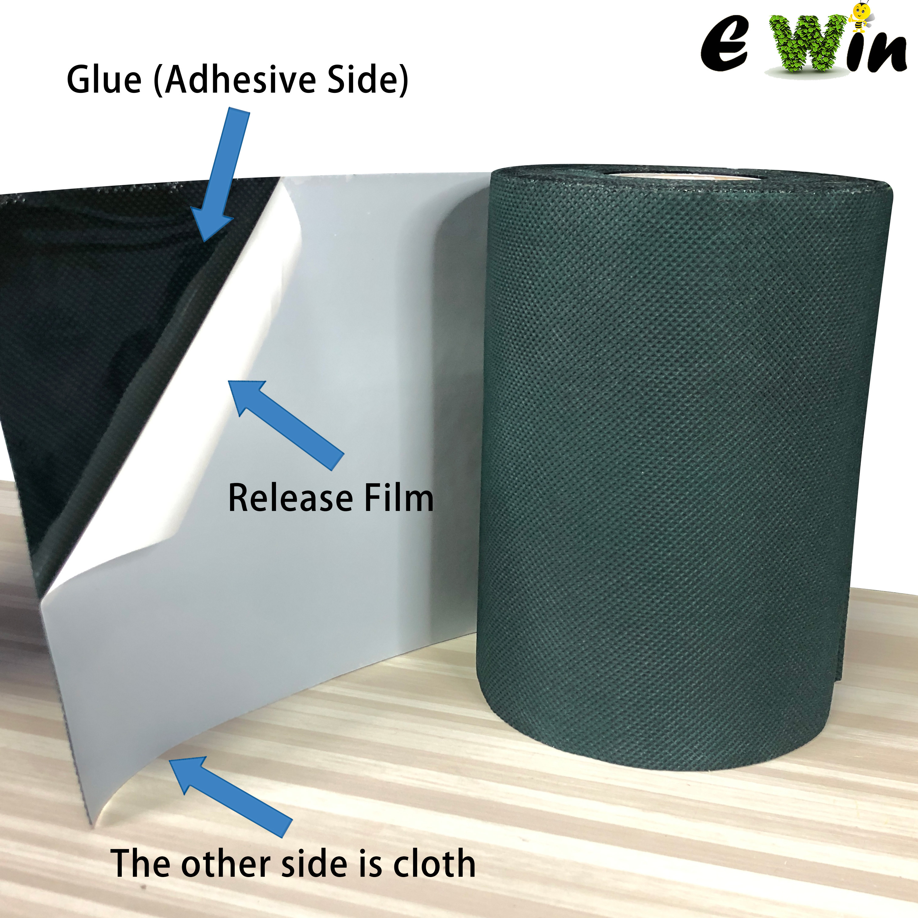 Ewin high quality Single Sided non-woven fabric synthetic seam tape artificial grass joining tape