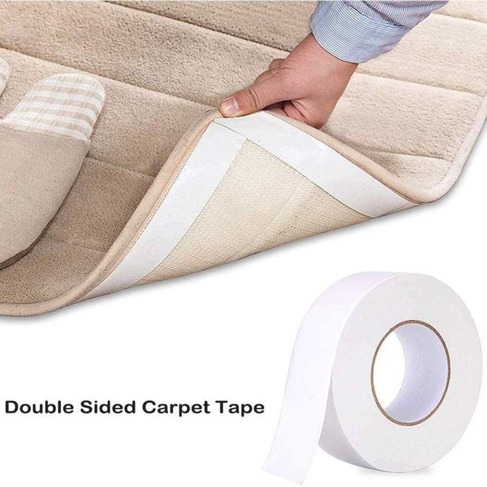 Free Sample Rug Fixing White Cloth Duct tape Removable Edge Binding Seaming Double Sided Carpet Tape