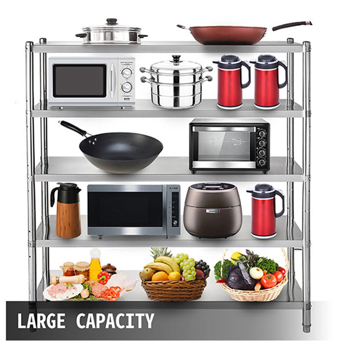 Heavy Duty Shelving for Kitchen Commercial Office Garage Storage Adjustable stainless steel food shelf cart rack