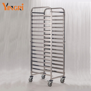 JMYINGRI Stainless Steel Commercial Use Cooling Food Drying Bakery Tray Rack Trolley For 600*400 Tray