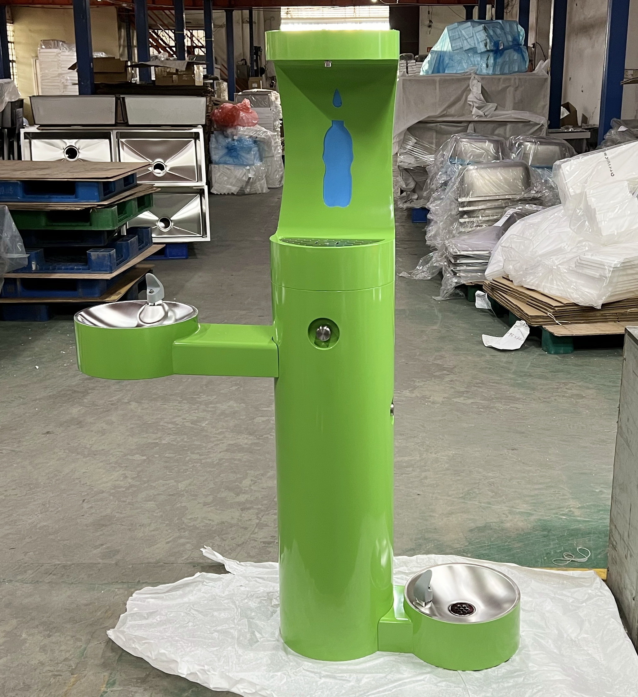 Customized Stainless Steel Outdoor Water Cooler Dispenser Drinking Fountain With Bottle Filler