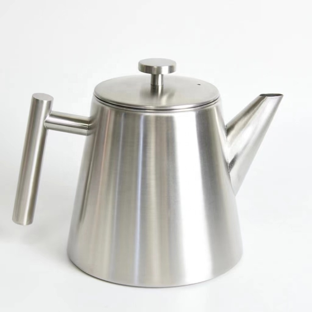 Factory Double Wall 1000ml Stainless Steel Loose Tea Pot With Infuser