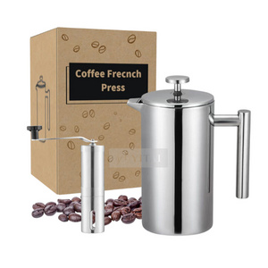 Factory Price Portable Large Capacity Stainless Steel Coffee Maker French Press