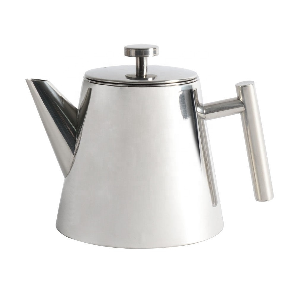 2022 New 600ML 1000ML Double Wall Insulated Stainless Steel Tea Pot And Teapot With Infuser