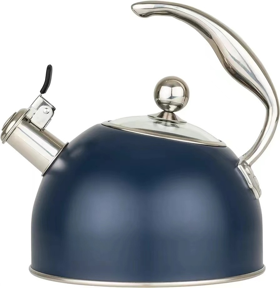 2.5L Whistling Tea and Water Kettle Tea Kettle Gas Induction Stovetop SS 304/201 Material New Latest Design Glass Lid