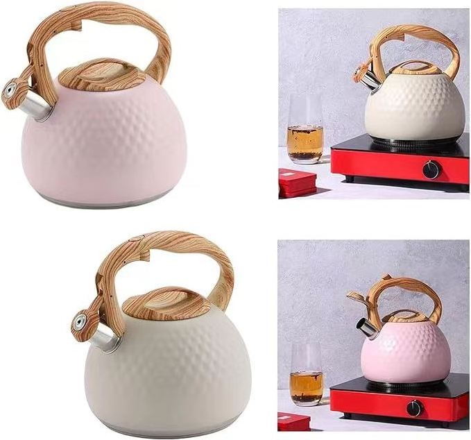 3.0L Whistling Tea and Water Kettle New Design Boiling Water Kettle Gas Induction Stovetop Stainless Steel 304/201 Material