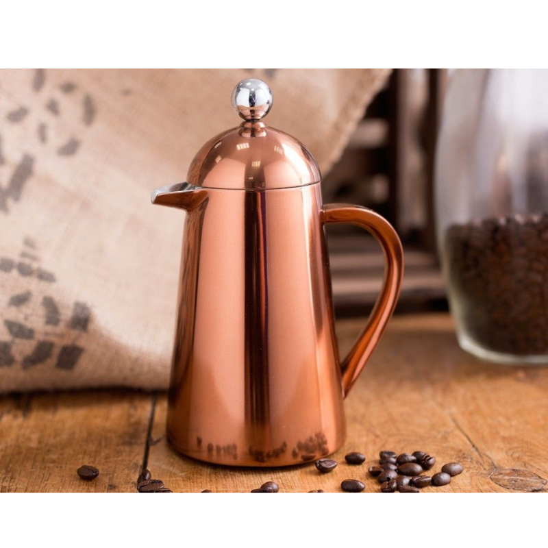 Factory Stainless Steel French Press Copper Gold Color Insulated Coffee French Press Coffee Maker