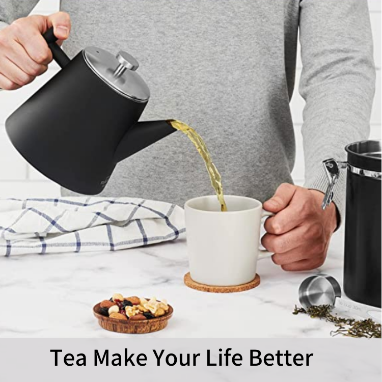 Factory Double Wall 1000ml Stainless Steel Loose Tea Pot With Infuser