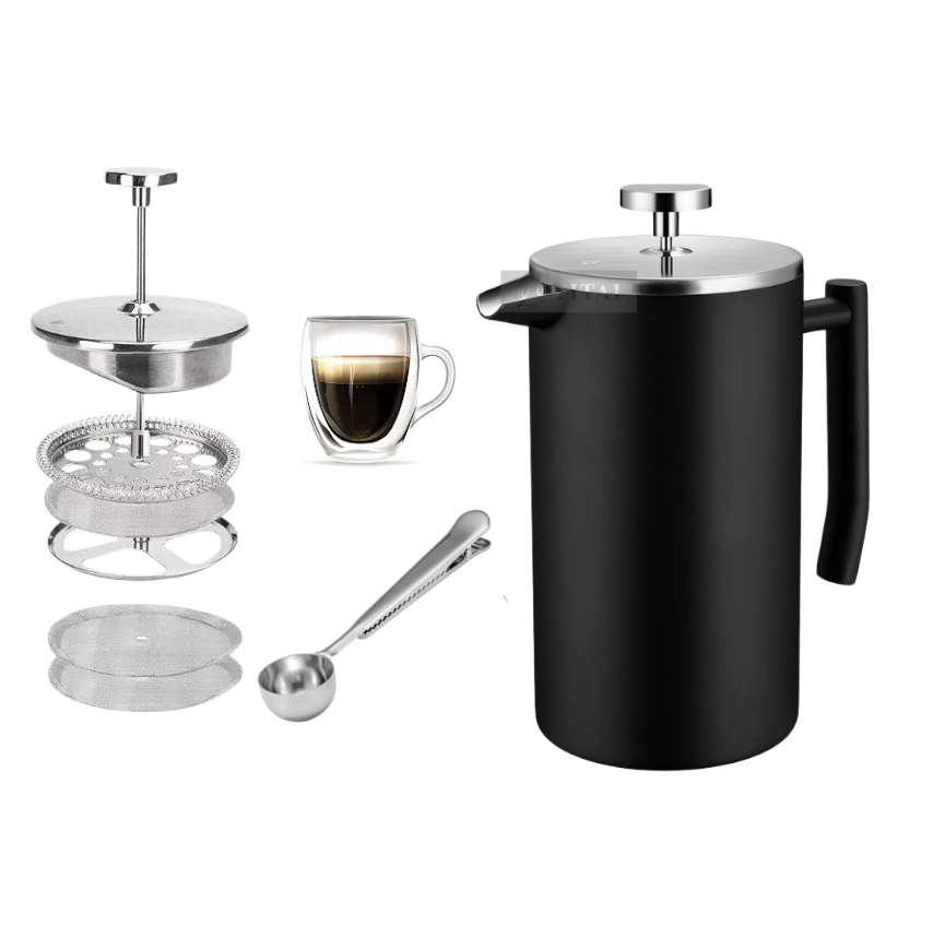 Direct Factory Camping Travel French Press Double Wall Stainless Steel Coffee Maker French Press