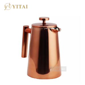 Portable Stainless Steel Copper Double Wall Travel French Press Coffee Tea Espresso Maker